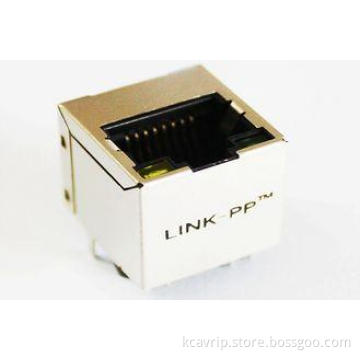 Custom Vertical IEEE RJ45 , Single Port Gigabit Ethernet RJ